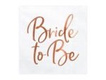 Popierinės servetėlės BRIDE TO BE ROSE GOLD