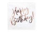 Popierinės servetėlės Rosegold Happy birthday