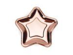 Popierinės lėkštutės STAR ROSEGOLD