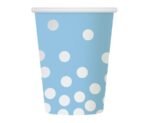 Popieriniai puodeliai BLUE WITH DOTS