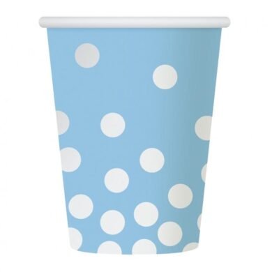 Popieriniai puodeliai BLUE WITH DOTS