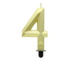 Gimtadienio žvakutė FOUR, gold