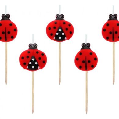 Gimtadienio žvakutės Ladybugs