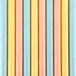 Popieriniai šiaudeliai PASTEL MIX