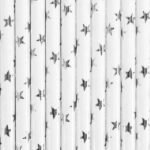 Popieriniai šiaudeliai SILVER STARS