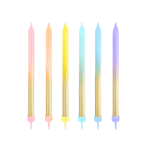 Gimtadienio žvakutės GOLD RAINBOW
