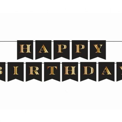 Girlianda HAPPY BIRTHDAY BLACK