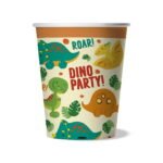 Popieriniai puodeliai DINO PARTY