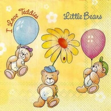 Popierinės servetėlės LITTLE BEARS