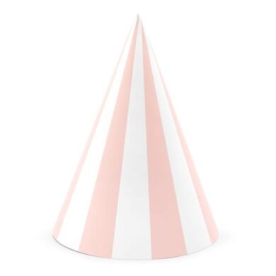 Gimtadienio kepurėlės STRIPED LIGHT PINK