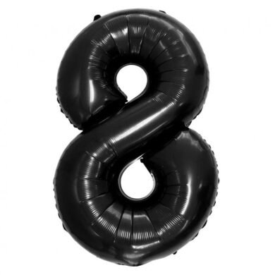 Folinis balionas 8 BLACK, 92cm.