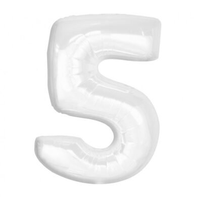 Folinis balionas 5 WHITE, 92cm.