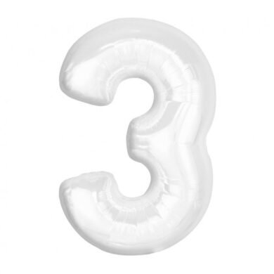 Folinis balionas 3 WHITE, 92cm.