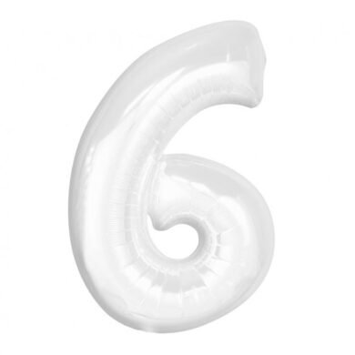 Folinis balionas 6 WHITE, 92cm.