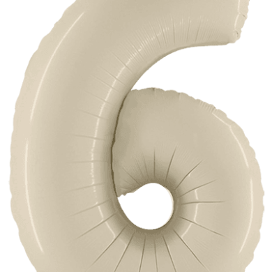 Folinis balionas 6 SATIN CREAM, 102cm.