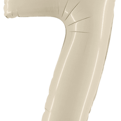 Folinis balionas 7 SATIN CREAM, 102cm.