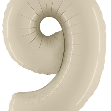 Folinis balionas 9 SATIN CREAM, 102cm.