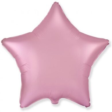 Folinis balionas STAR SATIN PASTEL LIGHT PINK nepakuotas