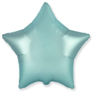 Folinis balionas STAR SATIN PASTEL LIGHT BLUE nepakuotas