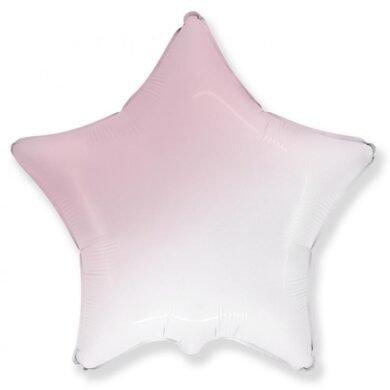 Folinis balionas STAR WHITEPINK GRADIENT nepakuotas