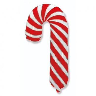 Folinis balionas  CHRISTMAS LOLLIPOP WHITE AND RED nepakuotas