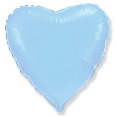 Folinis balionas HEART DELICATE BLUE nepakuotas