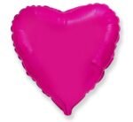 Folinis balionas HEART DARK PINK nepakuotas