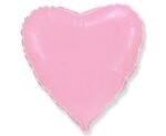 Folinis balionas HEART DELICATE PINK nepakuotas