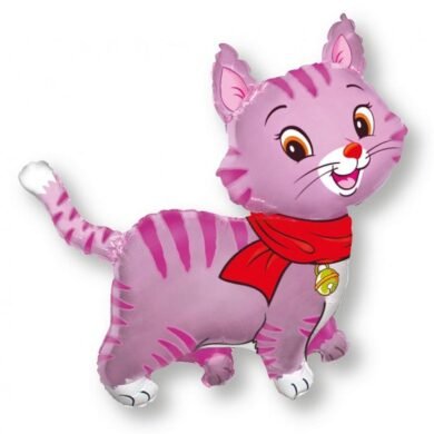 Folinis balionas  BEAUTIFUL PINK CAT nepakuotas