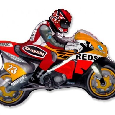 Folinis balionas  MOTOR ORANGE AND RED nepakuotas