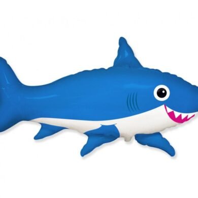 Folinis balionas  SMILING SHARK BLUE nepakuotas