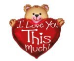 Folinis balionas TEDDY WITH HEART
