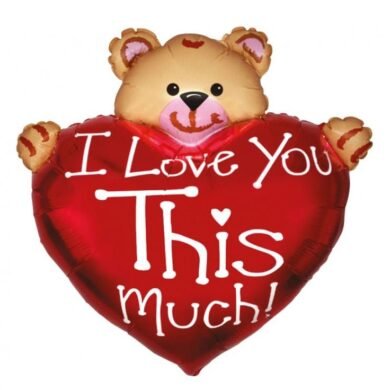 Folinis balionas TEDDY WITH HEART