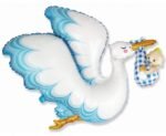 Folinis balionas STORK BABY BOY