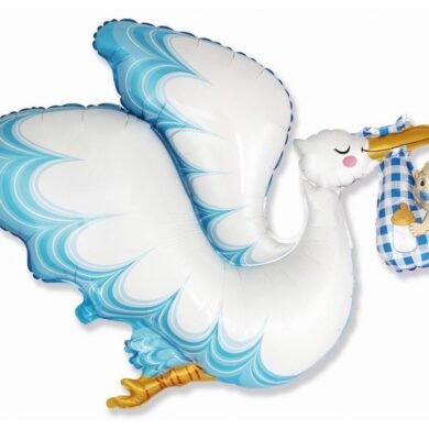 Folinis balionas STORK BABY BOY