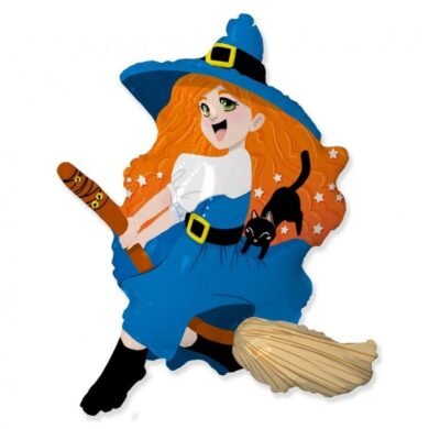 Folinis balionas WITCH ON BROOM