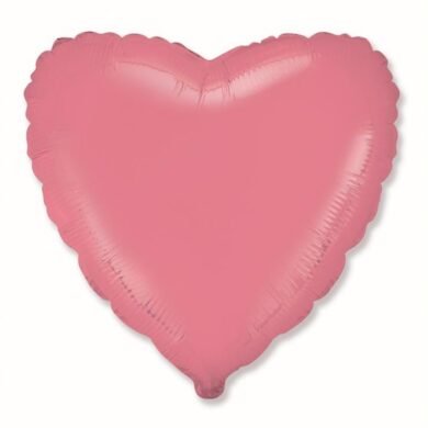 Folinis balionas HEART RED PASTEL nepakuotas