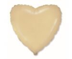 Folinis balionas HEART SATIN CREAM PASTEL nepakuotas