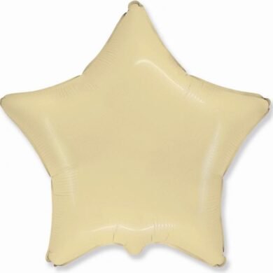 Folinis balionas STAR SATIN CREAM PASTEL nepakuotas