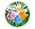 Folinis balionas HAPPY BIRTHDAY DINO nepakuotas