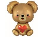 Folinis balionas TEDDY BEAR WITH HEART
