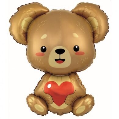 Folinis balionas TEDDY WITH HEART