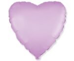 Folinis balionas HEART SATIN LILAC PASTEL nepakuotas