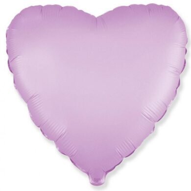 Folinis balionas HEART SATIN LILAC PASTEL nepakuotas