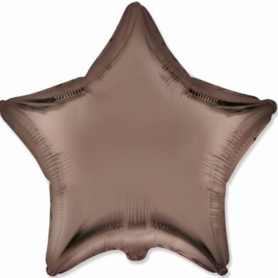 Folinis balionas STAR SATIN BROWN nepakuotas