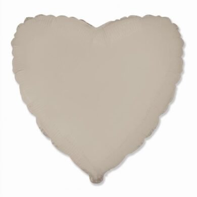 Folinis balionas HEART MATTE CREAMY LATE nepakuotas