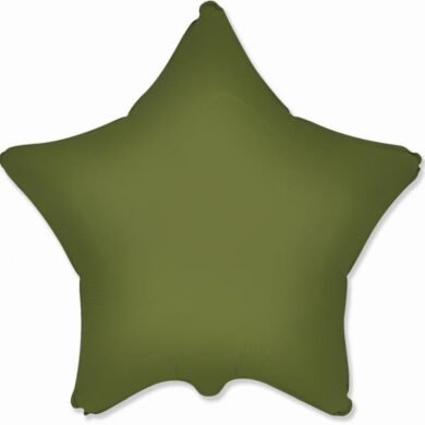 Folinis balionas STAR MATTE OLIVE GREEN nepakuotas