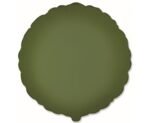 Folinis balionas ROUND MATTE OLIVE GREEN nepakuotas