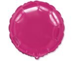 Folinis balionas ROUND DARK PINK  nepakuotas