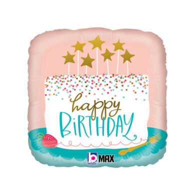 Folinis balionas SR18 BIRTHDAY CONFETTI CAKE